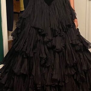 Sherri Hill Black Sleeveless Gown for Prom